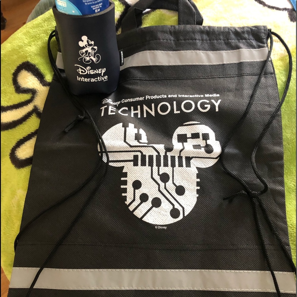 🌞String backpack-tote bag  & drink holder